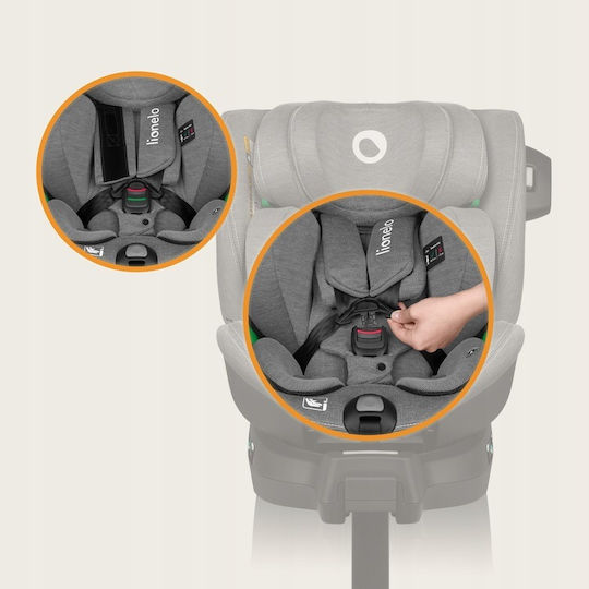 Lionelo Harmony Baby Car Seat i-Size with Isofix Gray Concrete Bamboo 0-36 kg