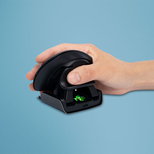 R-Go Tools Twister Kabellos & Verkabelt Ergonomisch Maus Schwarz