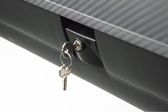 Auto Gs Car Roof Box with Single Opening and 320lt Capacity Black