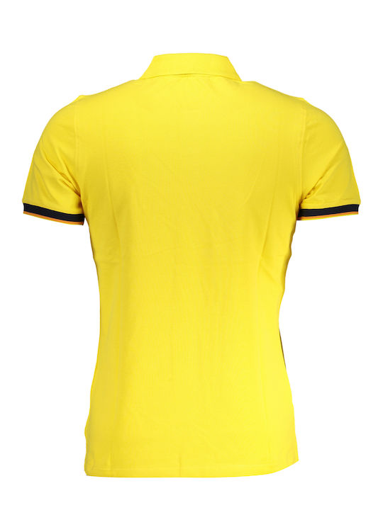 K-Way Bluza pentru bărbați cu mâneci scurte Polo YELLOW K7121IWVINCENT_GIXZ7