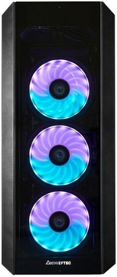 Chieftec Scorpion 3 Gaming Midi-Turm Computergehäuse mit RGB-Beleuchtung Schwarz
