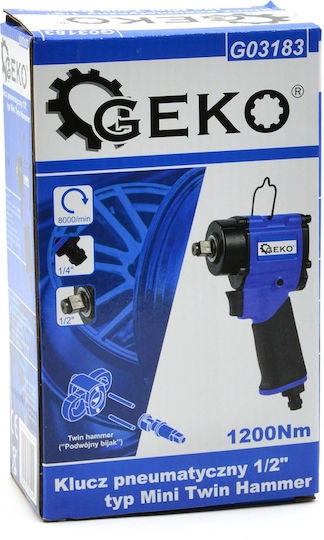 Geko Δυναμόκλειδο Καρέ 1/2" Ροπής 1.2-1200 Nm