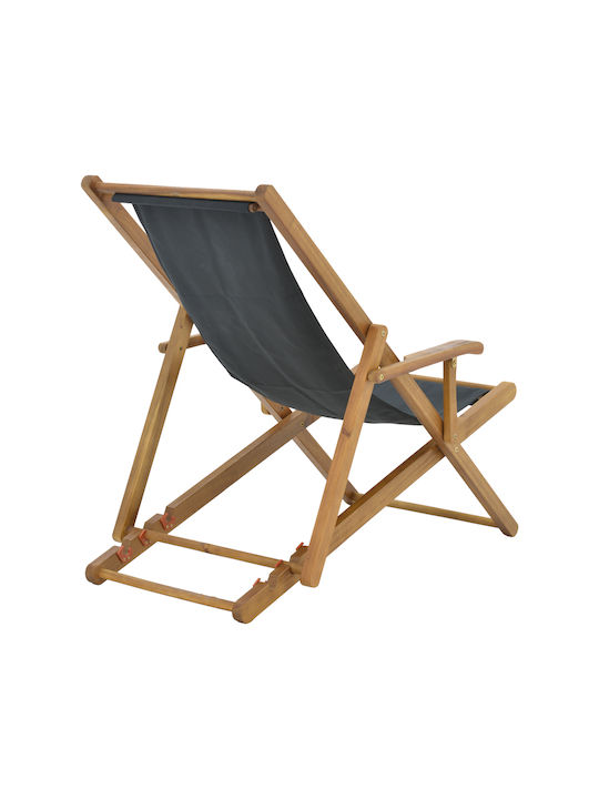 Deckchairs Xurian Wooden Black 67x108x104cm