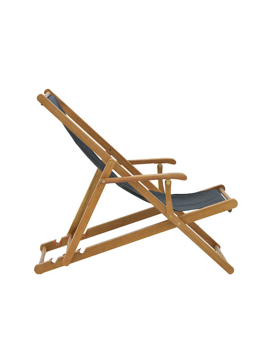 Deckchairs Xurian Wooden Black 67x108x104cm