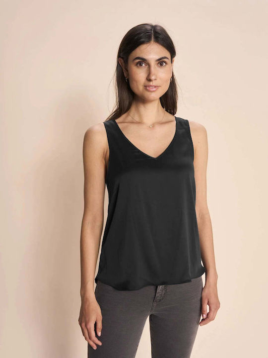 Mos Mosh Women's Athletic Blouse Sleeveless with V Neckline Smoke Green