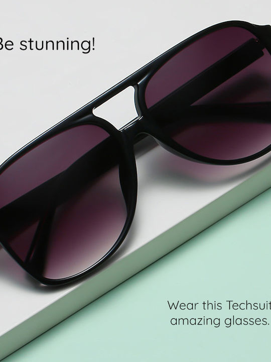 Techsuit Women's Sunglasses with Beige Frame and Beige Polarized Lens