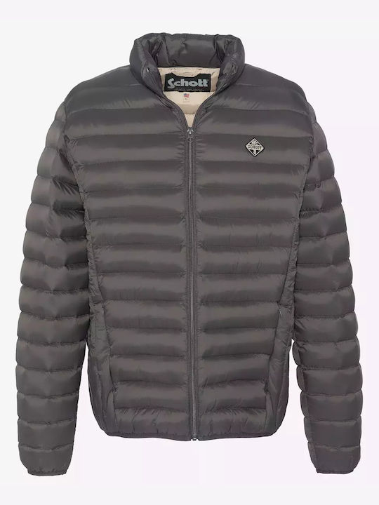 Schott Ανδρικό Μπουφάν Puffer Anthracite