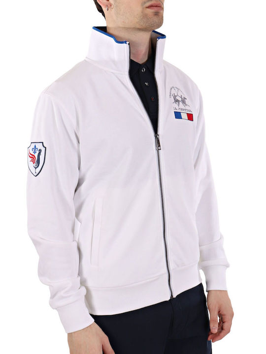 La Martina Men's Sweatshirt Jacket white YMF602FP112-0001