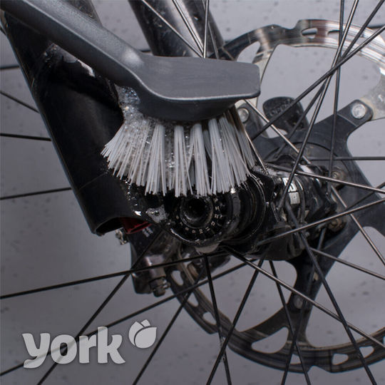 York Plastic Cleaning Brush with Handle Gray