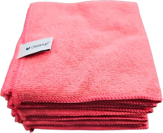York Cleaning Cloths with Microfibers General Use Red 30x30cm 10pcs