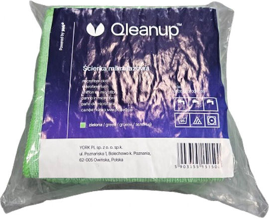 York Cleaning Cloths with Microfibers General Use Green 30x30cm 10pcs