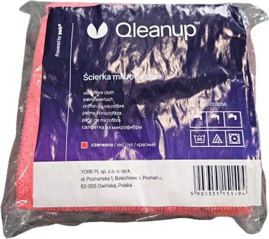 York Cleaning Cloths with Microfibers General Use Red 30x30cm 10pcs