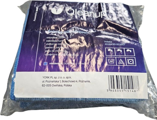 York Cleaning Cloths with Microfibers General Use Blue 30x30cm 10pcs