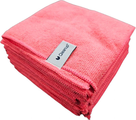 York Cleaning Cloths with Microfibers General Use Red 30x30cm 10pcs