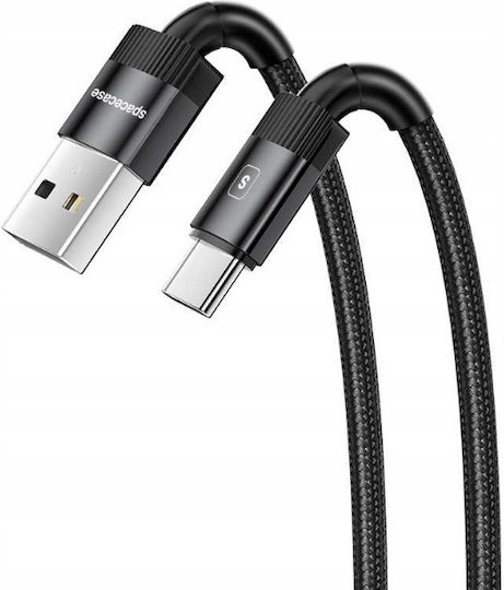 Spacecase Cablu USB 2.0 USB-C Masculin - USB-A Negru 1m 121275