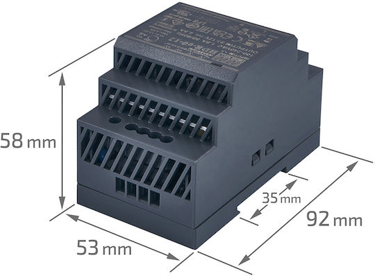 Sursă de Alimentare pe Șină DIN cu Ieșire 12V și Putere 60W 4.5A