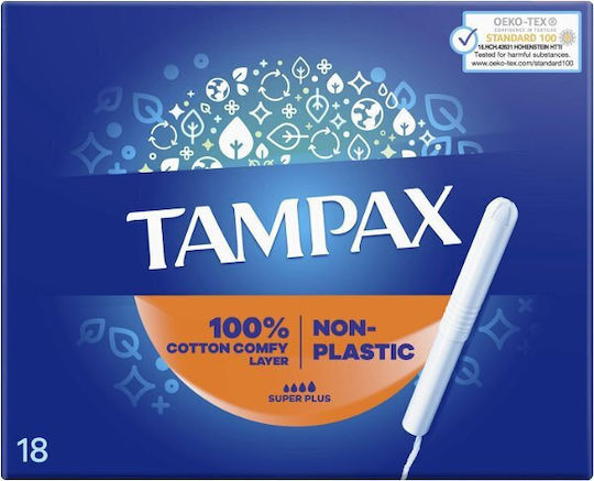 Tampax Tampons Super Mit App-Installer Für Starke Strömung 18 Stück