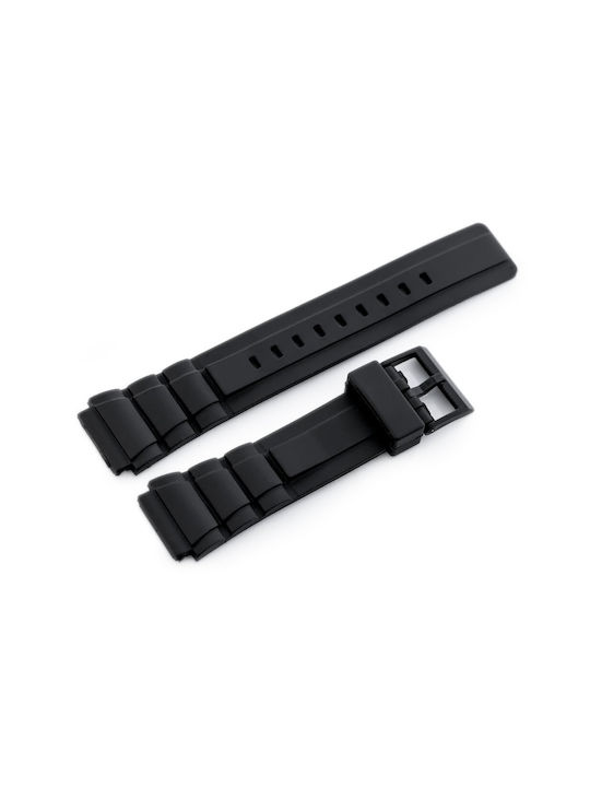 Brățară de ceas din cauciuc Model 5 Negru 18mm Brățară de ceas din cauciuc Model 5 Negru 18mm
