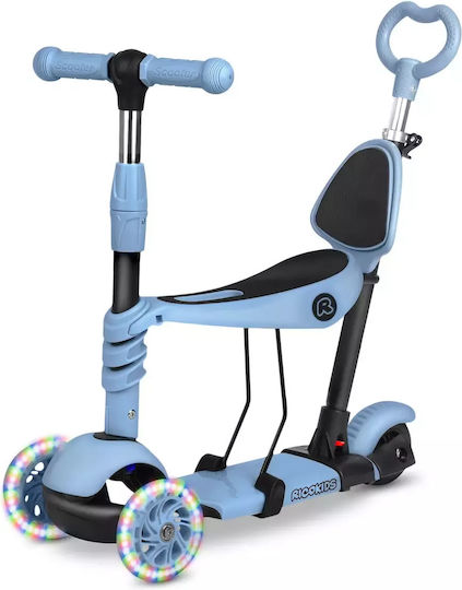Ricokids Παιδικό Πατίνι Todi Τρίτροχο με Κάθισμα Μπλε