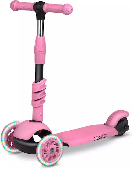 Ricokids Παιδικό Πατίνι Todi Τρίτροχο με Κάθισμα Ροζ
