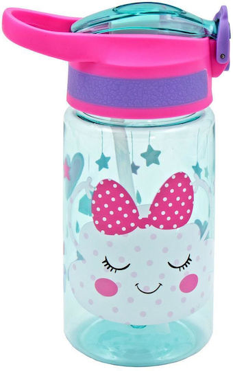Must Team Kids Water Bottle Butterfly Plastic with Straw PCTG 500ml