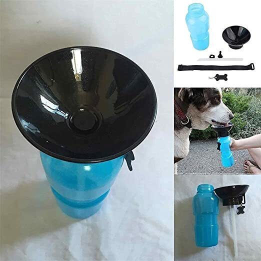 Sticlă Apă pentru Câine & Pisică 500ml în Culoare Albastru