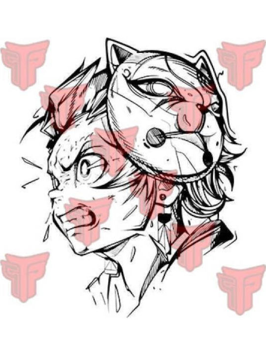 Мъжки памучни тениски с принт на лого Takeposition Anime Demon Slayer Grey 320-1001b-07