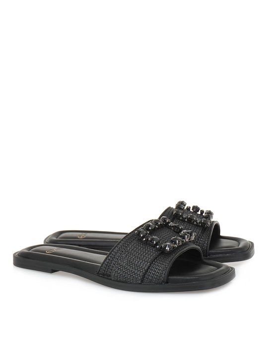 Exe Damen Flache Sandalen in Schwarz Farbe