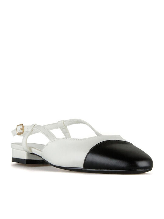 Ballerinas With strap White