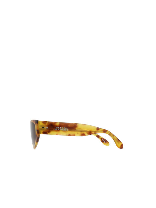 Women's Sunglasses with Brown Tartaruga Plastic Frame and Brown Gradient Lens