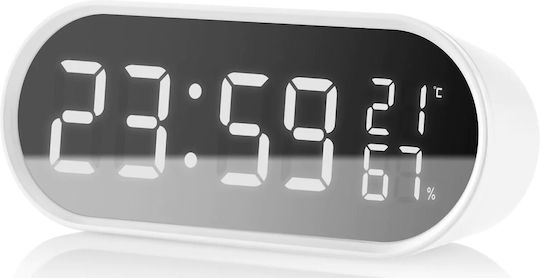 Hyundai Ac331w Tabletop Digital Clock with Alarm White