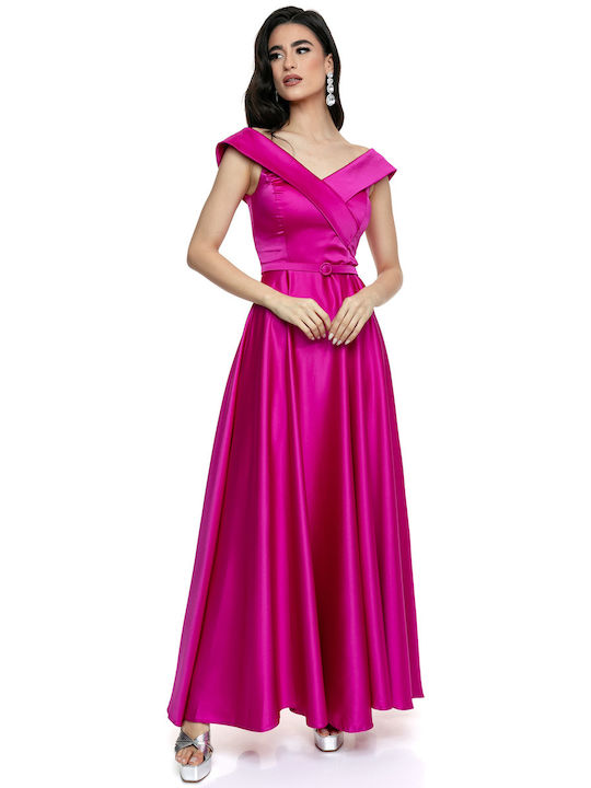 RichgirlBoudoir Sommer Maxi Abendkleid Fuchsie