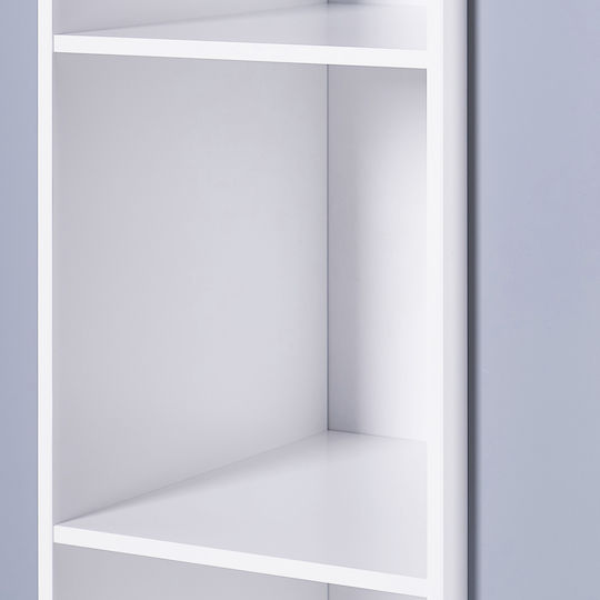 Bücherregal Boden Weiß 53.5x40x120cm