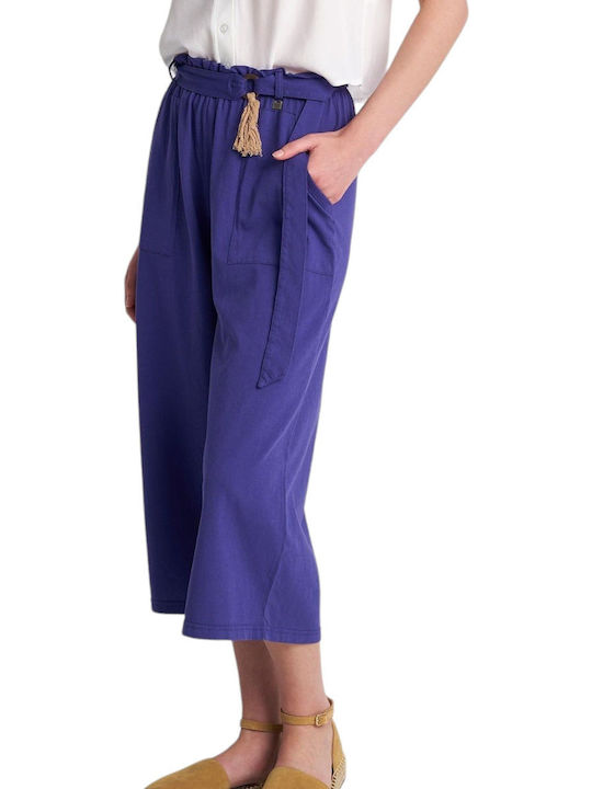 Attrattivo Damen Baumwolle Hose Blue Mauve