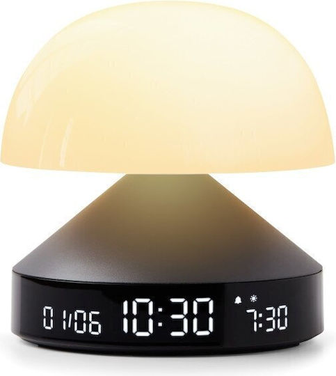 Lexon Mina Sunrise Tischuhr Digital LED Metallisch mit Wecker Grau LR153MX