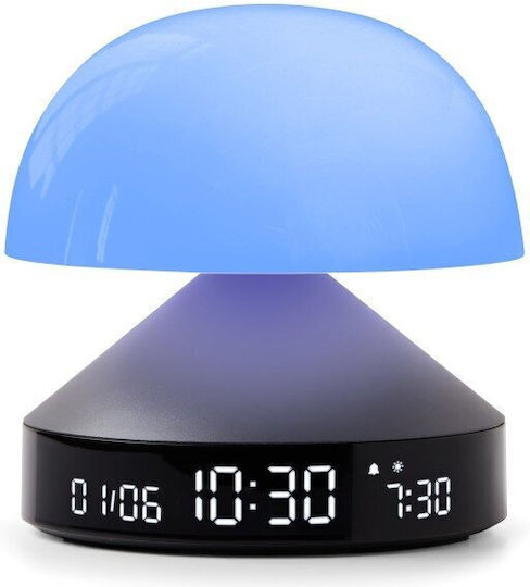 Lexon Mina Sunrise Tischuhr Digital LED Metallisch mit Wecker Grau LR153MX