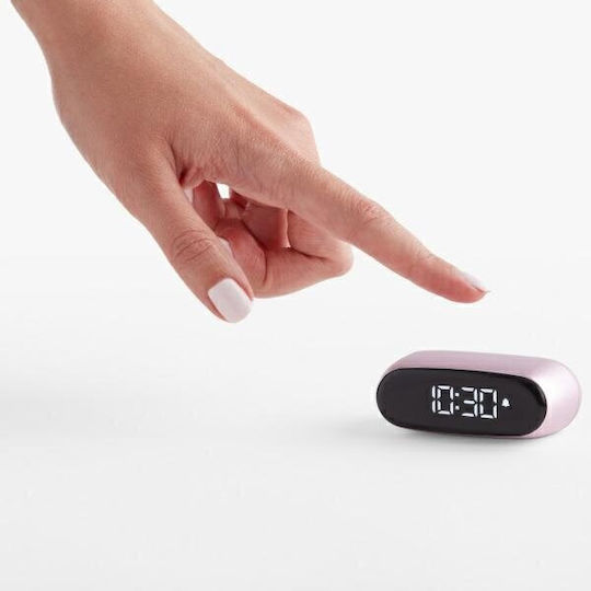 Lexon Minut Mini Tischuhr Digital LCD Kunststoff mit Wecker Rosa