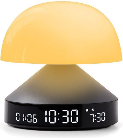 Lexon Mina Sunrise Tischuhr Digital LED Metallisch mit Wecker Grau LR153MX