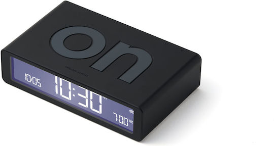 Lexon Flip Classic Tischuhr Digital LCD Kunststoff mit Wecker Gold