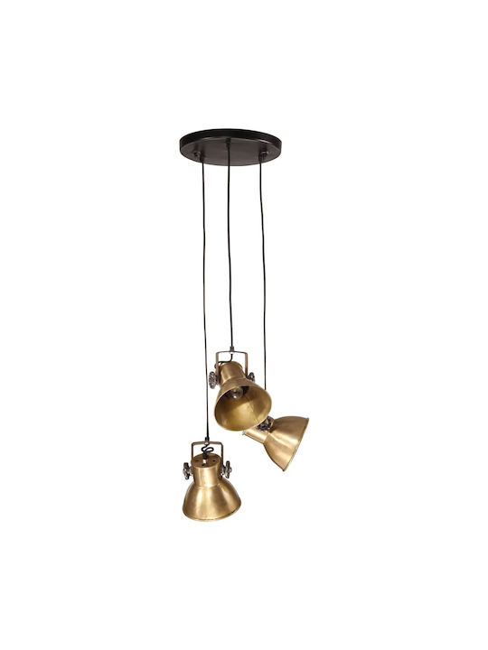 vidaXL Pendant Light Bronze with Socket E27 30x30x100cm