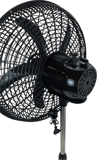 Uncle George Ανεμιστήρας Ορθοστάτης 55W Διαμέτρου 49cm Μαύρος