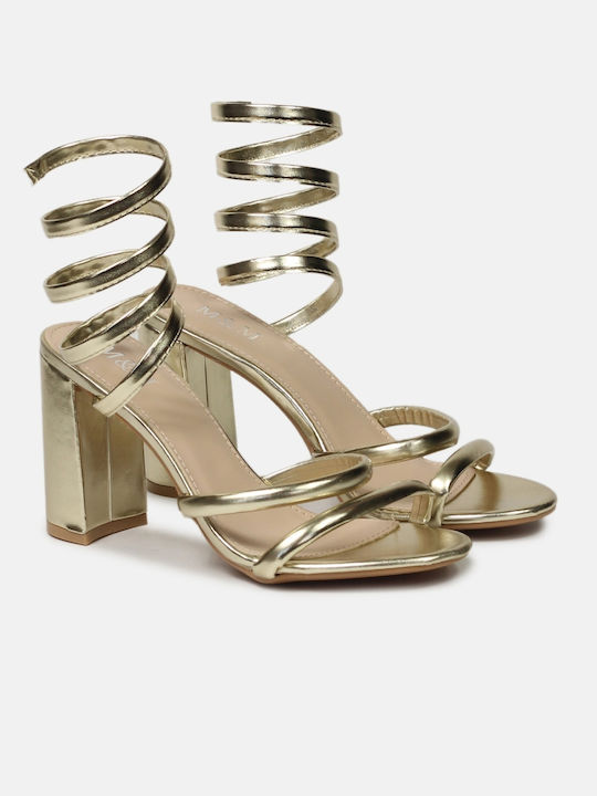 InShoes Damen Sandalen in Gold Farbe