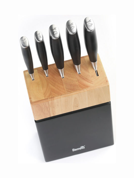 Berretti Berretti Grande Knife Set with Block from Stainless Steel 6pcs