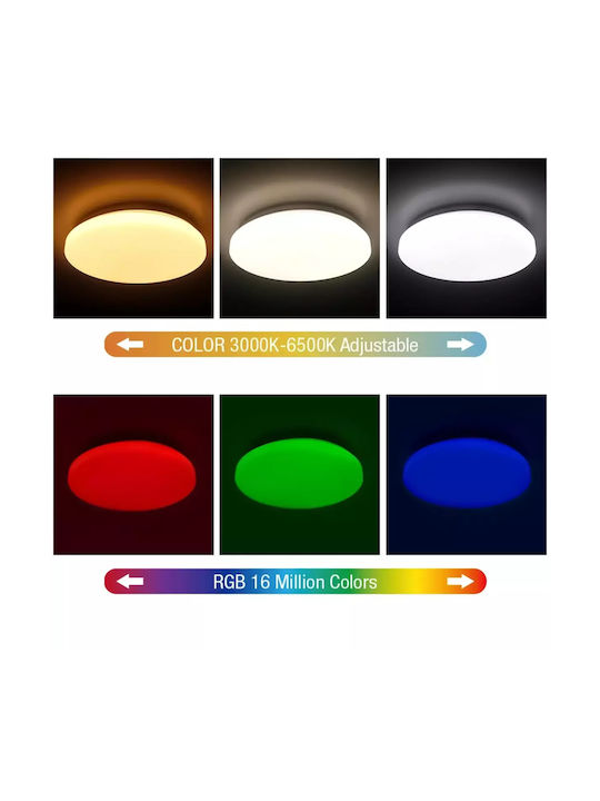 Deckenleuchte Weiß mit Integrierter LED
