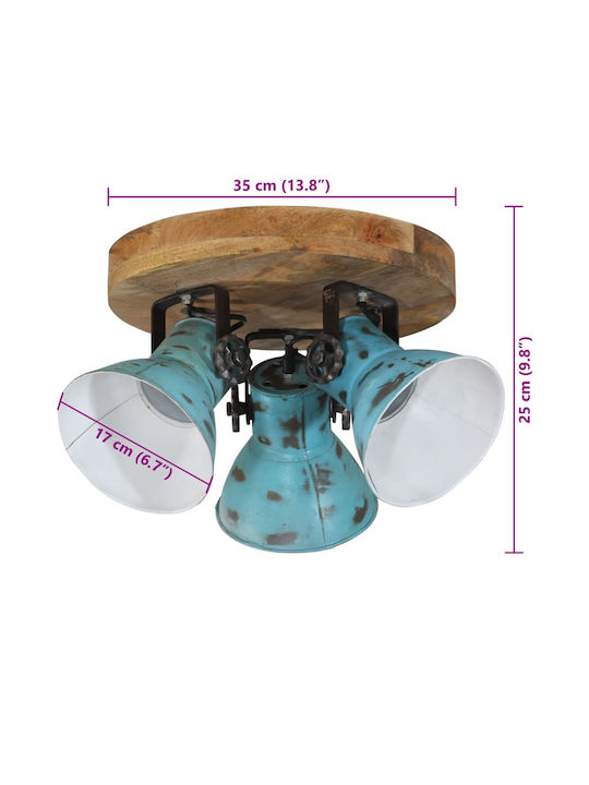 vidaXL Light fixture Ceiling Mount Light 35cm Bronze with Socket E27