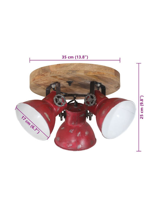 vidaXL Light fixture Ceiling Mount Light 35cm Bronze with Socket E27