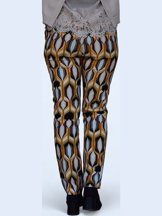 Women's Fabric Trousers Yellow