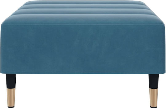 Hocker Fußhocker Gepolstert mit Samt Blue 77x55x31cm