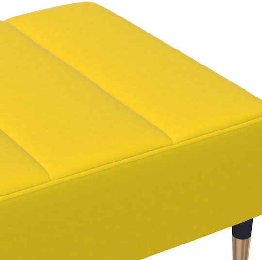 Samt Fußhocker Gelb 77x55x31cm