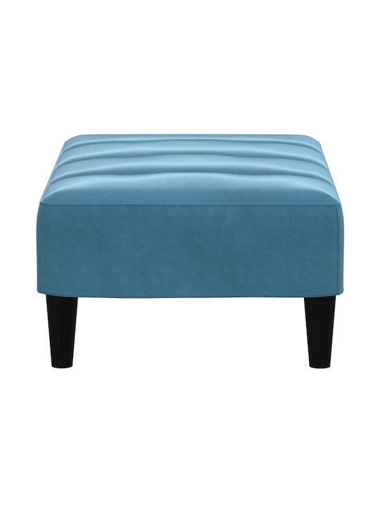 Stool Footstool Upholstered with Velvet Blue 77x55x31cm